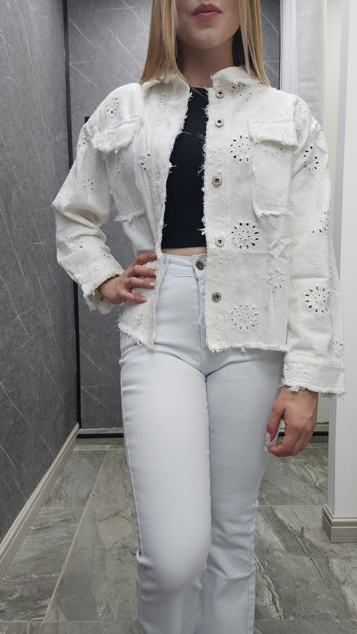 Chaqueta Bordada Siena Bl