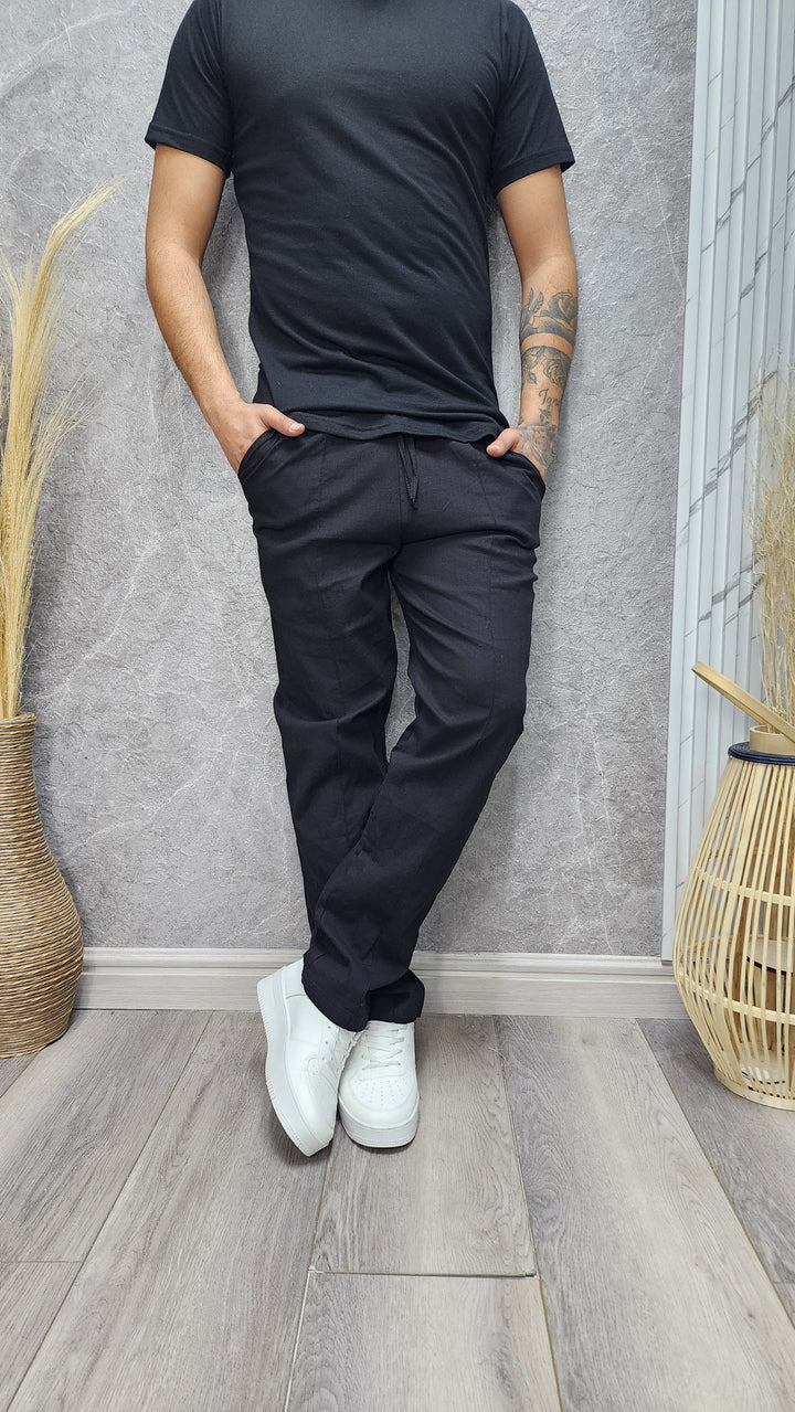 Pantalón Lino Negro