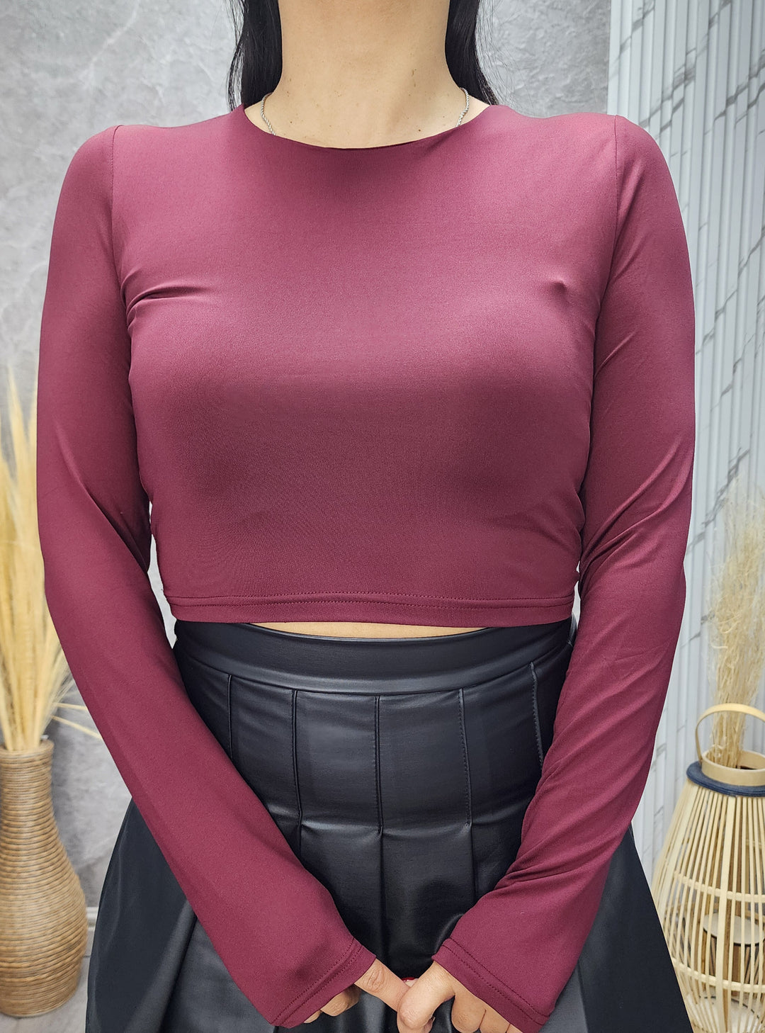 Polera Sabrina burdeo - Standar - ibstore
