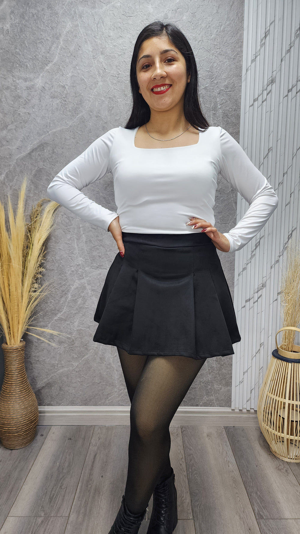 Falda Short tableada Samy N - Standar - ibstore