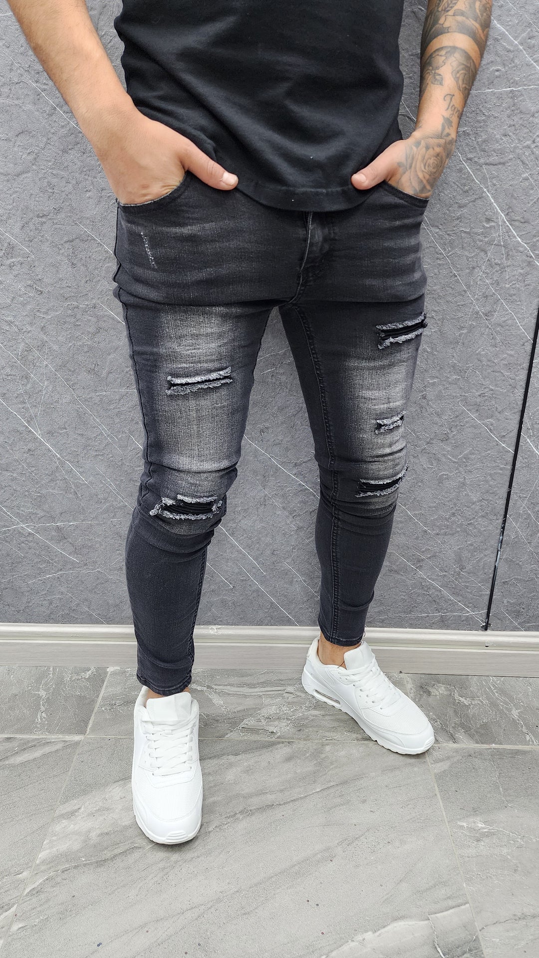 Skinny Negro Desgastado 005