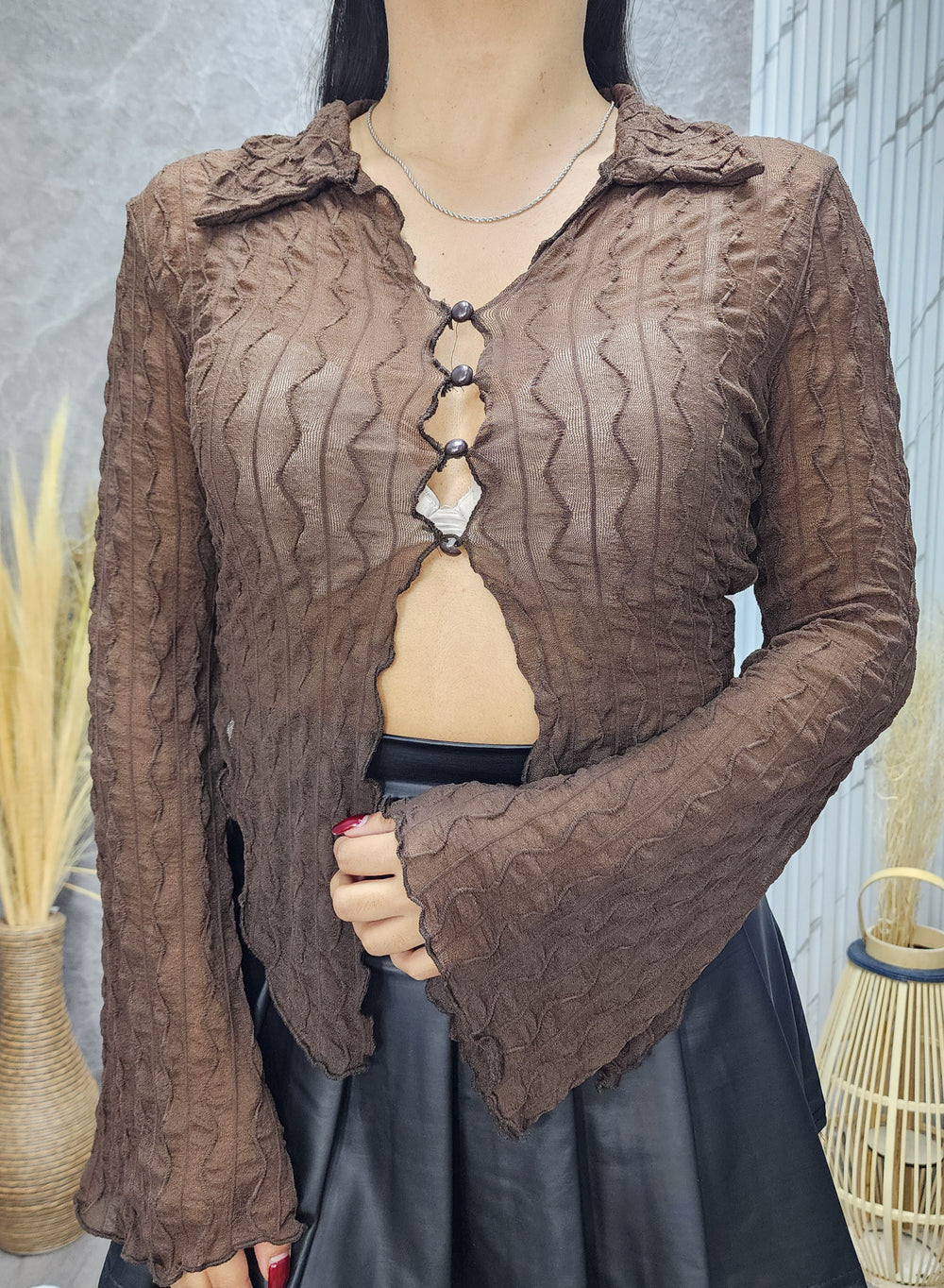 Polera Aurora cafe - Standar - ibstore