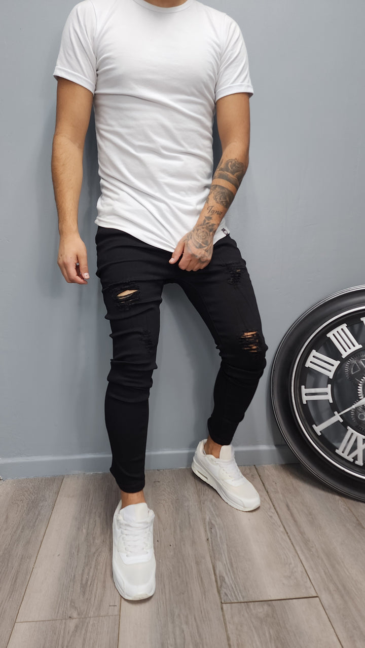 Jeans destroyed  negro 622