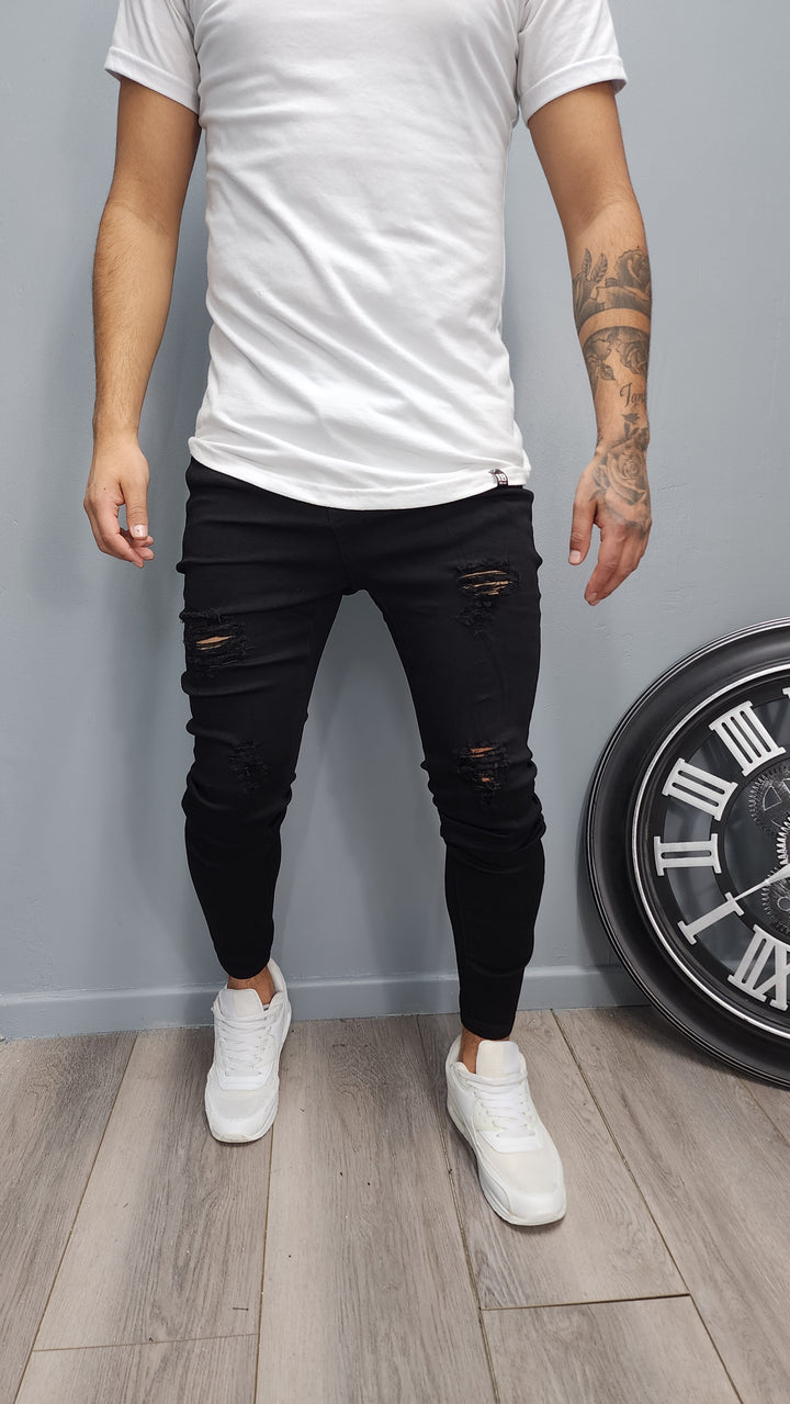 Jeans destroyed  negro 622