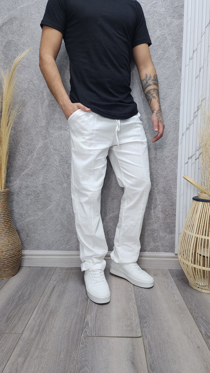 Pantalón Lino Blanco