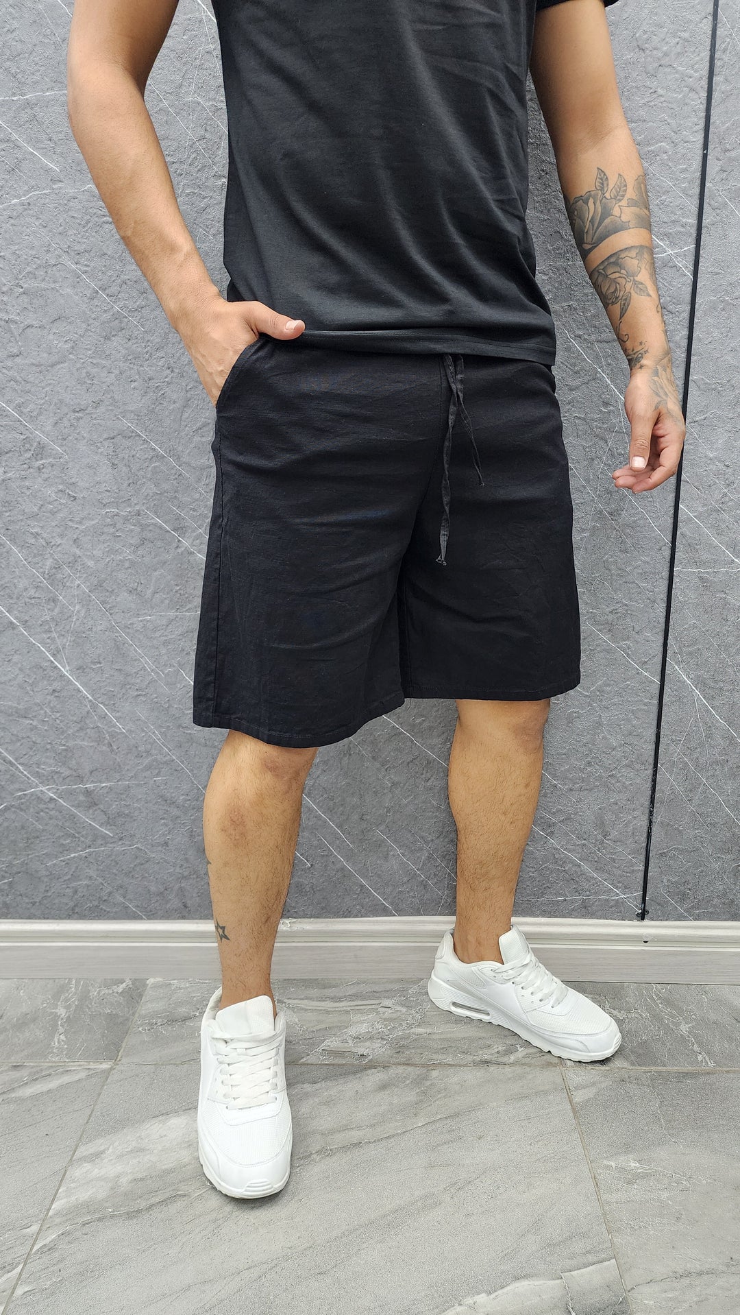 Short Lino Negro