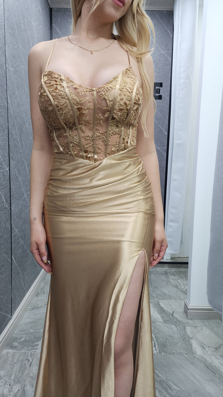 Vestido de Gala Amelia dorado