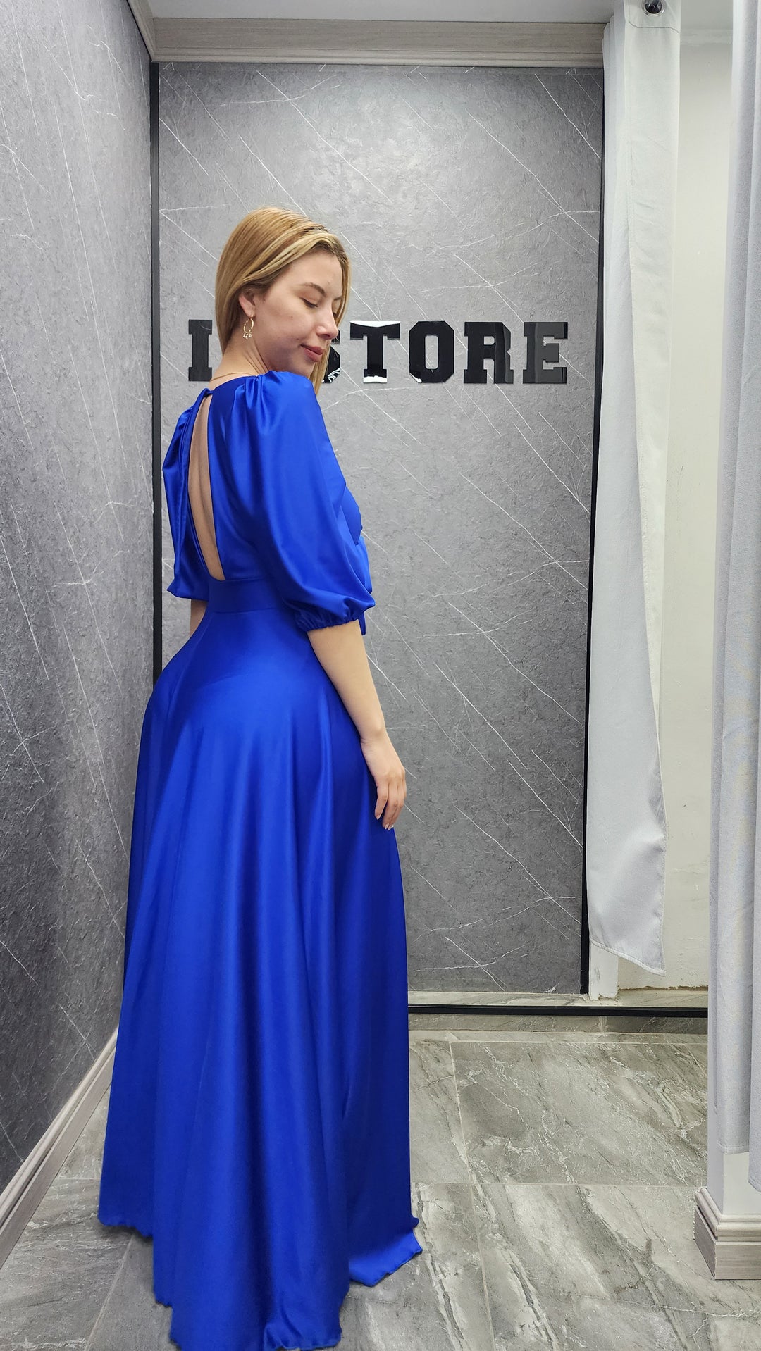 Vestido Renata azul rey