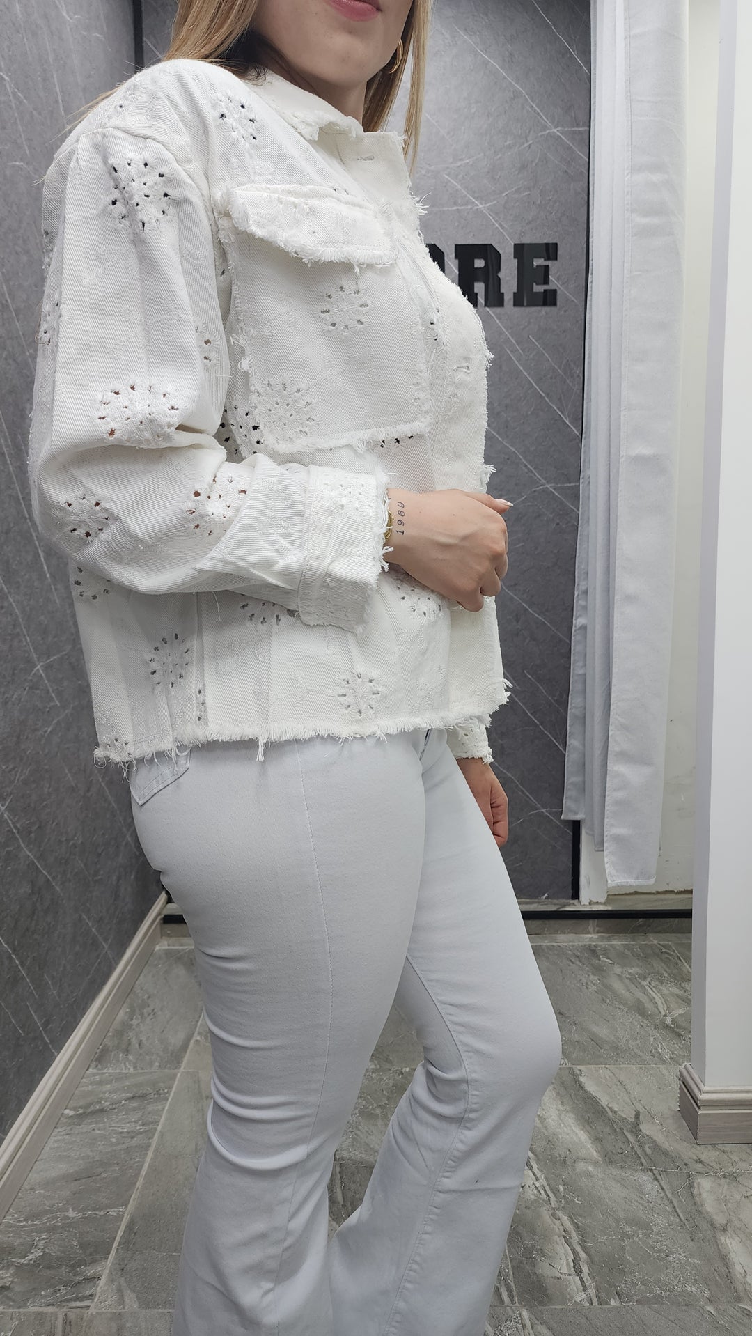 Chaqueta Bordada Siena Bl