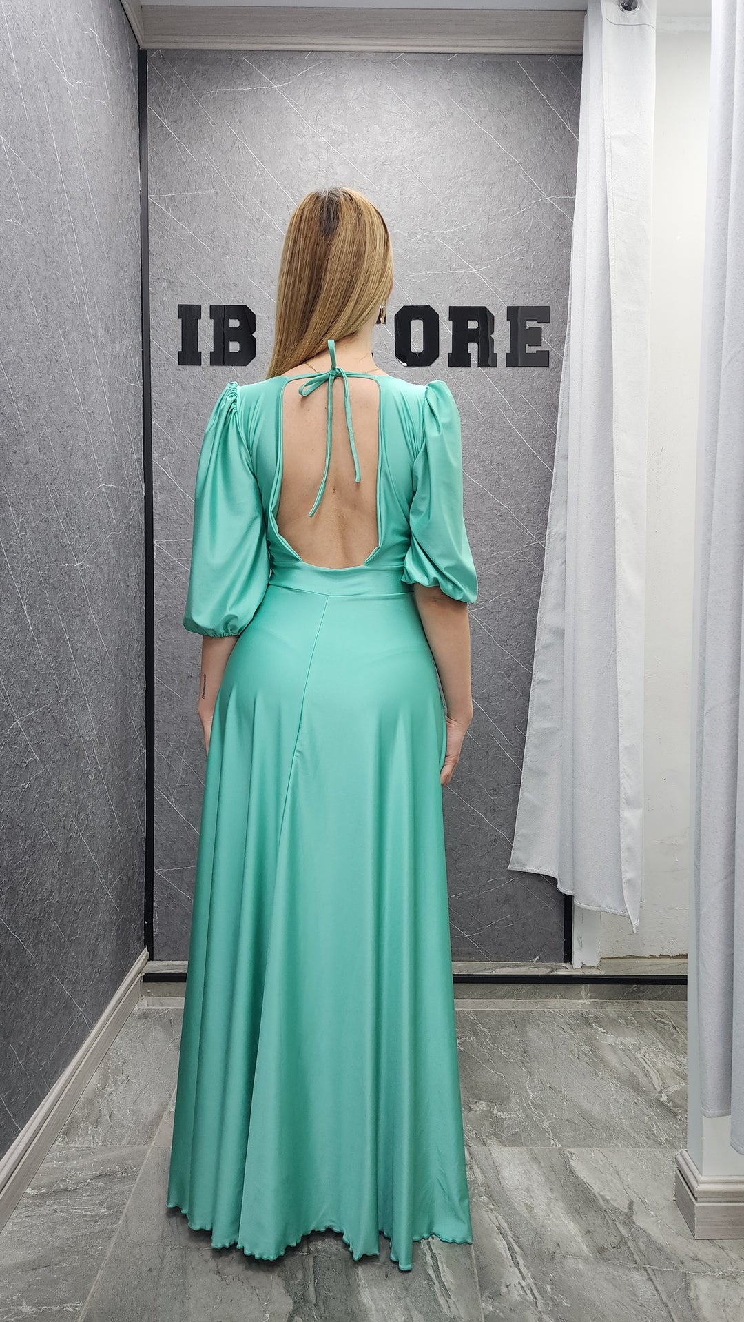 Vestido Renata verde agua