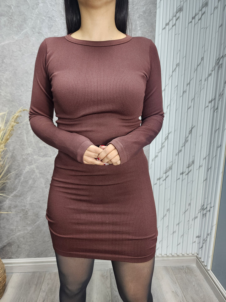 Vestido Rib Chocolate - Standar - ibstore