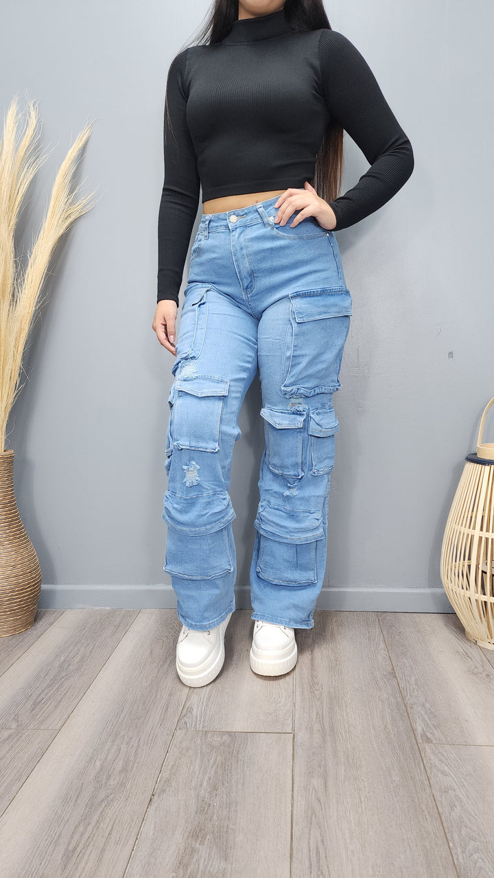 Jeans cargo Begonia - 34 - ibstore