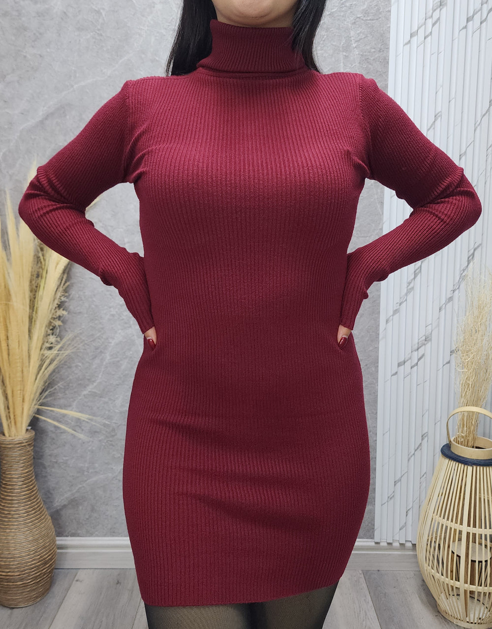 Vestido agustina burdeo - Standar - ibstore