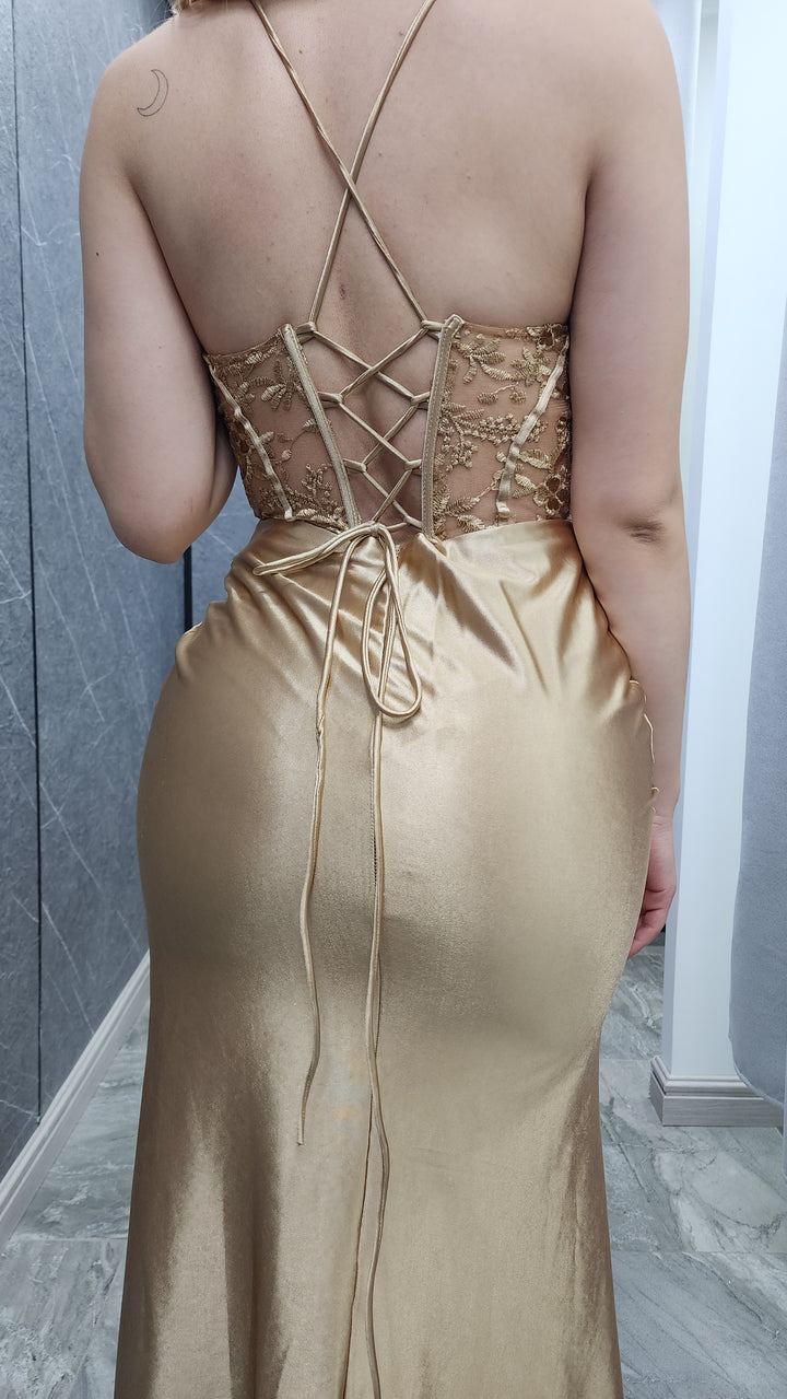 Vestido de Gala Amelia dorado