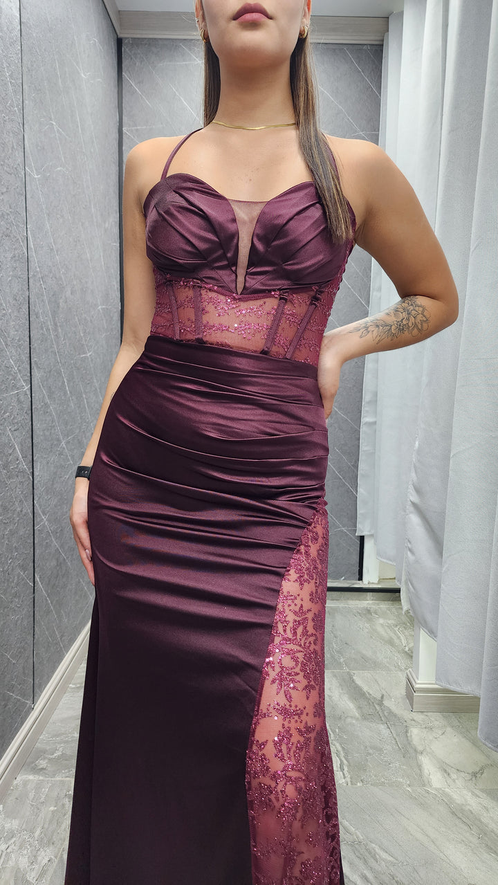 Vestido de Gala Lluvia vino