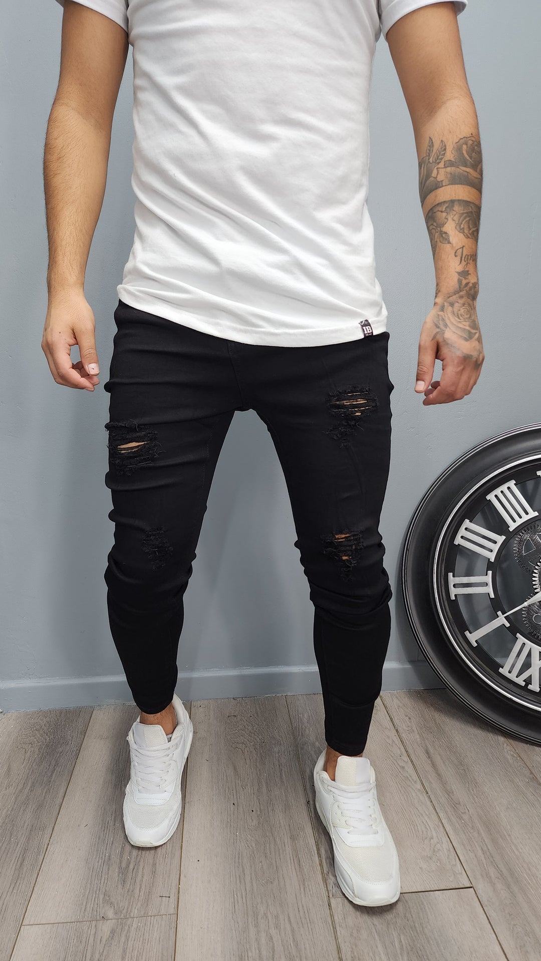 Jeans destroyed  negro 622