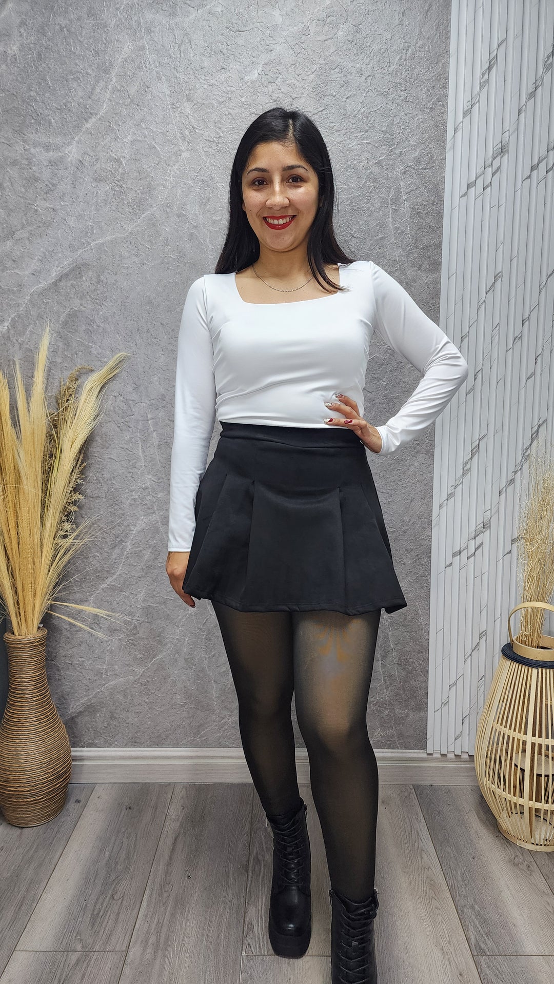 Falda Short tableada Samy N - Standar - ibstore