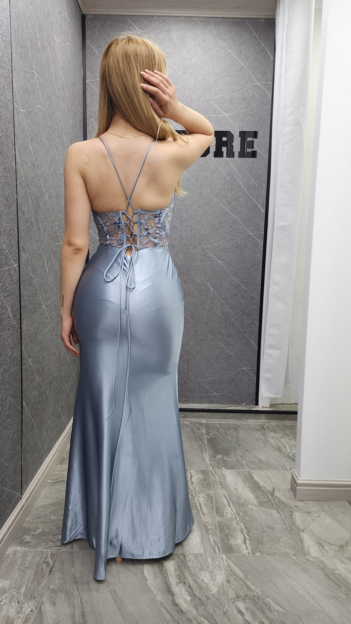 Vestido de Gala Amelia celeste